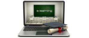 e-learning computer with diploma